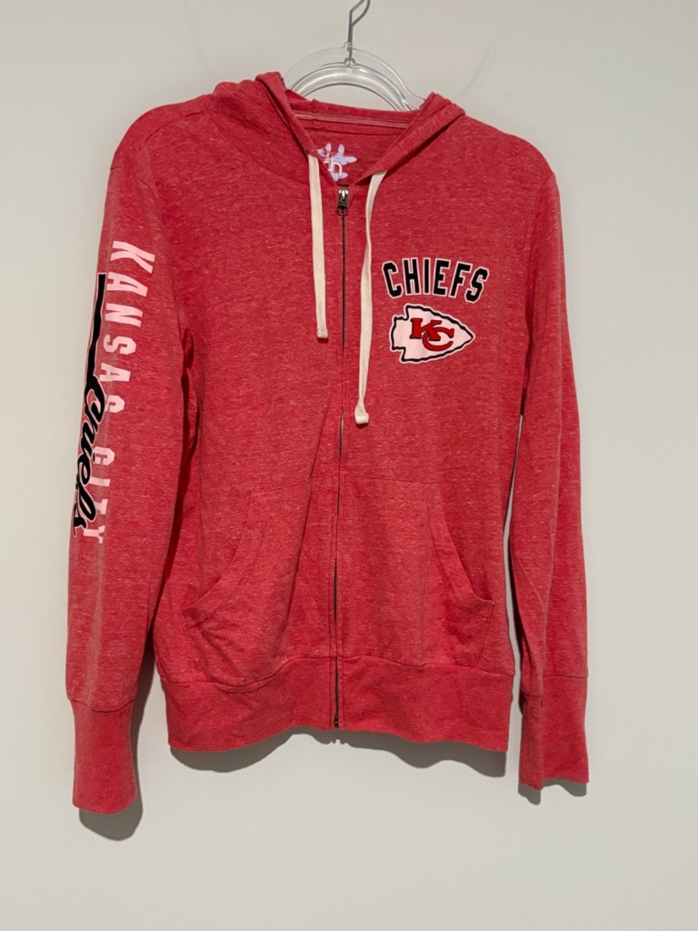 Touch Alyssa Milano Kansas City Chiefs Red Zip-Up Hoodie‎ women’s large